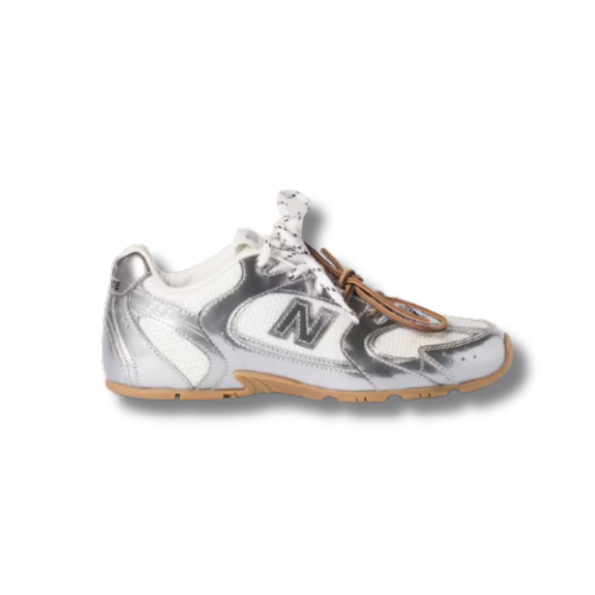 NB x Miu Baskets 530 Silver Brown finition