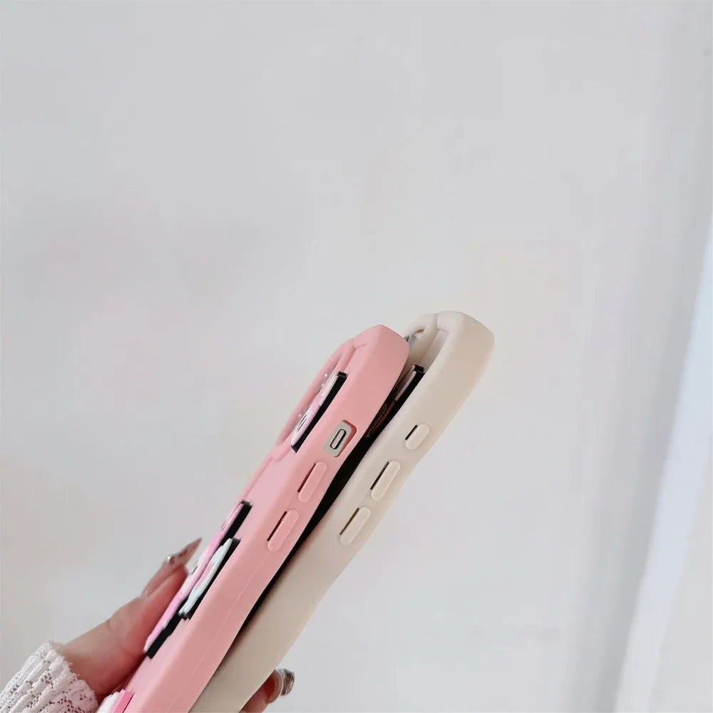 Labubu 3D iPhone Case – Soft Silicone with Strap